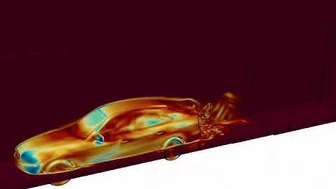External aero LES simulation of a car with OMNISLB