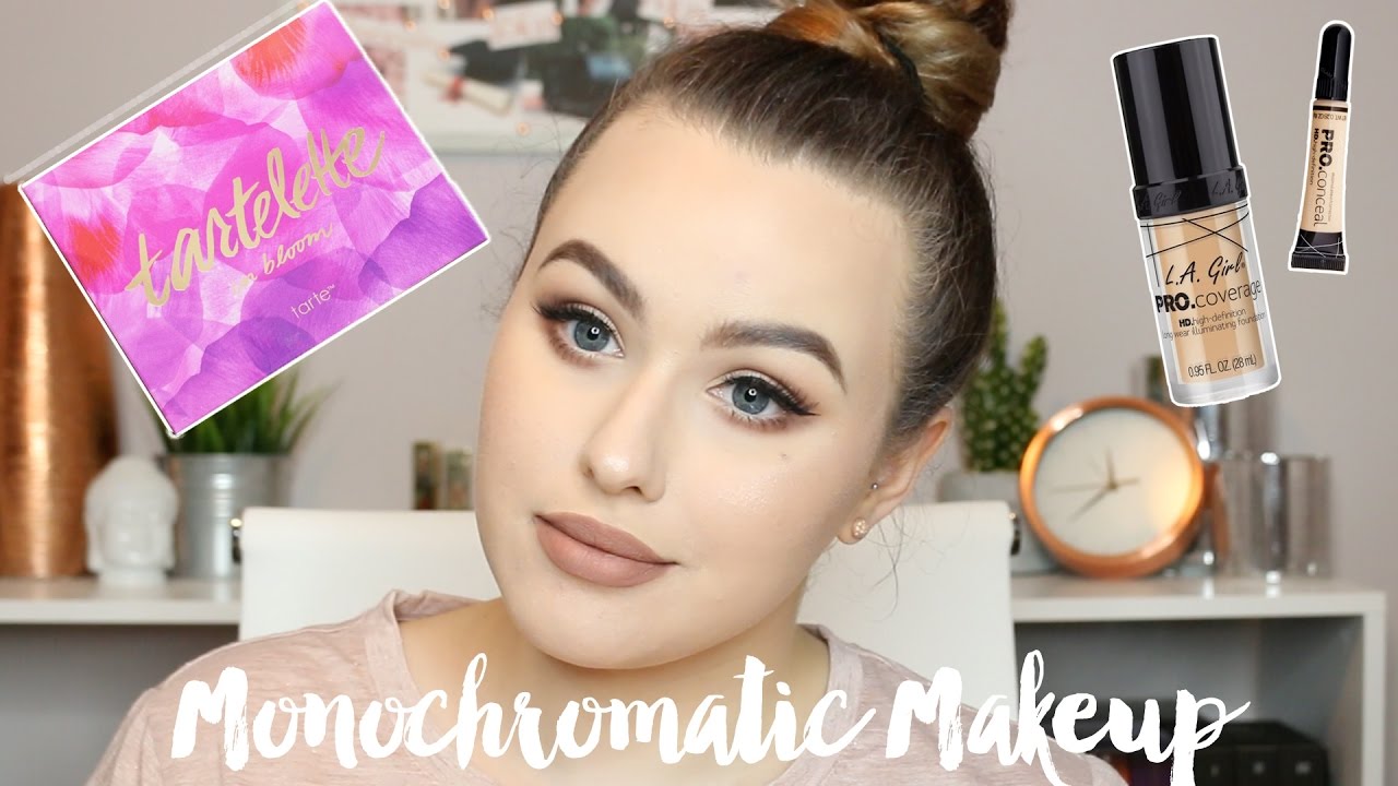 Mahogany Monochromatic Makeup LA Girl Foundation Tartelette