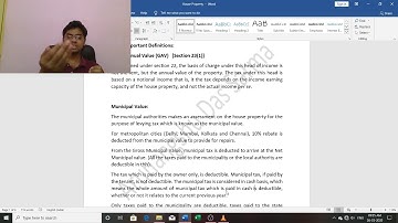 Ep 1 Computation of Income From House Property: Introduction, Concepts,Definitions