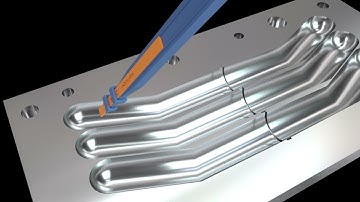 Manual polishing of metal mold for industrial machine part