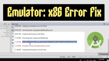 [Fixed] emulator: error: x86 emulation currently requires hardware acceleration