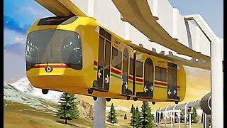 Elevated Train Driving Simulator: Sky Tram Driver - Level 9 screenshot 2