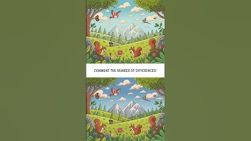 Test your visual capacity : comment the number of hidden differences ||#shorts #puzzle