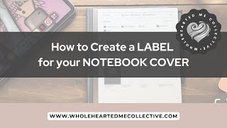 Create a LABEL for your Notebook Cover remarkable 2