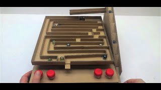 How to Make Labyrinth with Marble balls from Cardboard