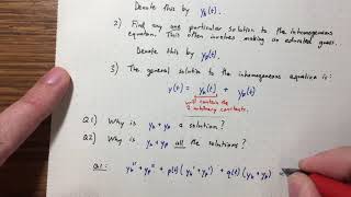 Celebrity Lecture 17 - Inhomogeneous 2nd order linear ODEs Profile