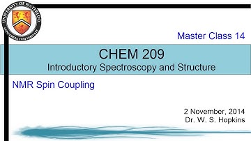 Introductory Spectroscopy - 15 - NMR Spin Coupling