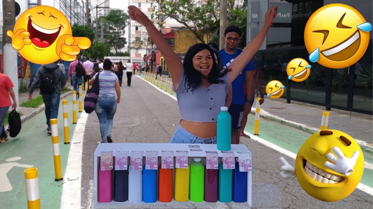 ACERTE A COR DA GARRAFA: Brincadeira acerte a cor da garrafa jogo divertido/ jogos de rua 2025