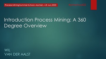 Process Mining Summer School 2022 - Introduction