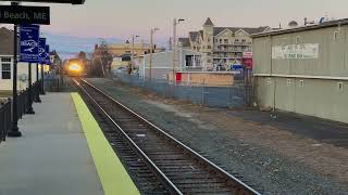 Amtrak Downeaster 688 at Sunset - Old Orchard Beach - 03-21-2023