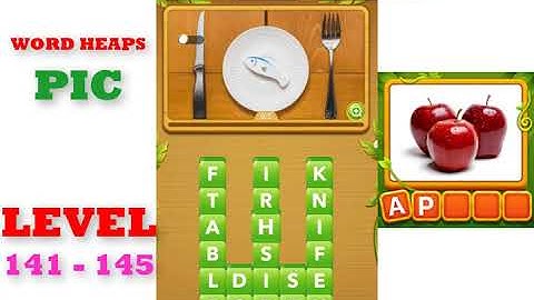 Word Heaps: Pic Puzzle Level 141 - 145 | All Answers | Walkthrough