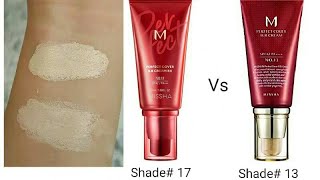 New Renewal MISSHA M Perfect Cover BB Cream RX (shade 17) Vs Original Missha BB Cream (shade 13)