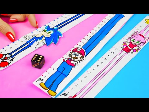 Sonic VS Mario Настольные Бумажные игры. Поделки из бумаги