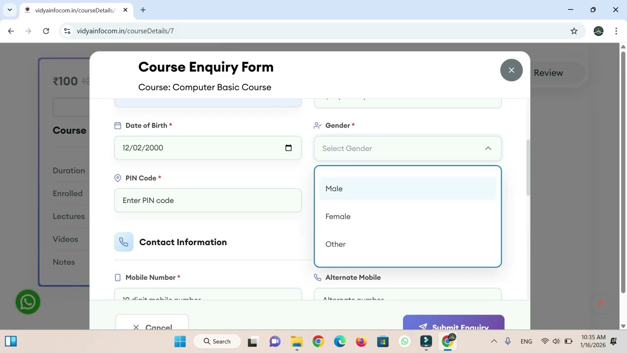 Computer Course Admission Process in Kairana | Vidya Infocom Computer Institute Shamli Road