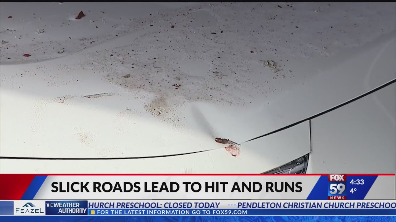 Slick roads lead to hit-and-runs - YouTube