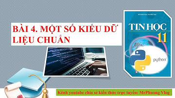 Tin học 11 - Ngôn ngữ lập trình Python - Bài 4: Một số kiểu dữ liệu chuẩn