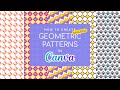 Create Beautiful Geometric Patterns in Canva Using Basic Shapes | Canva Tutorial