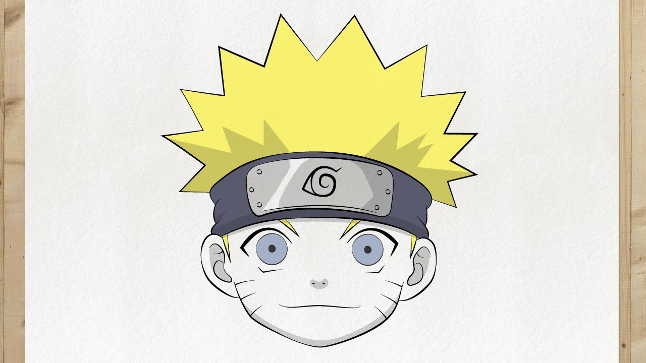 How to draw NARUTO HEAD (Naruto Uzumaki) very easy step by step 