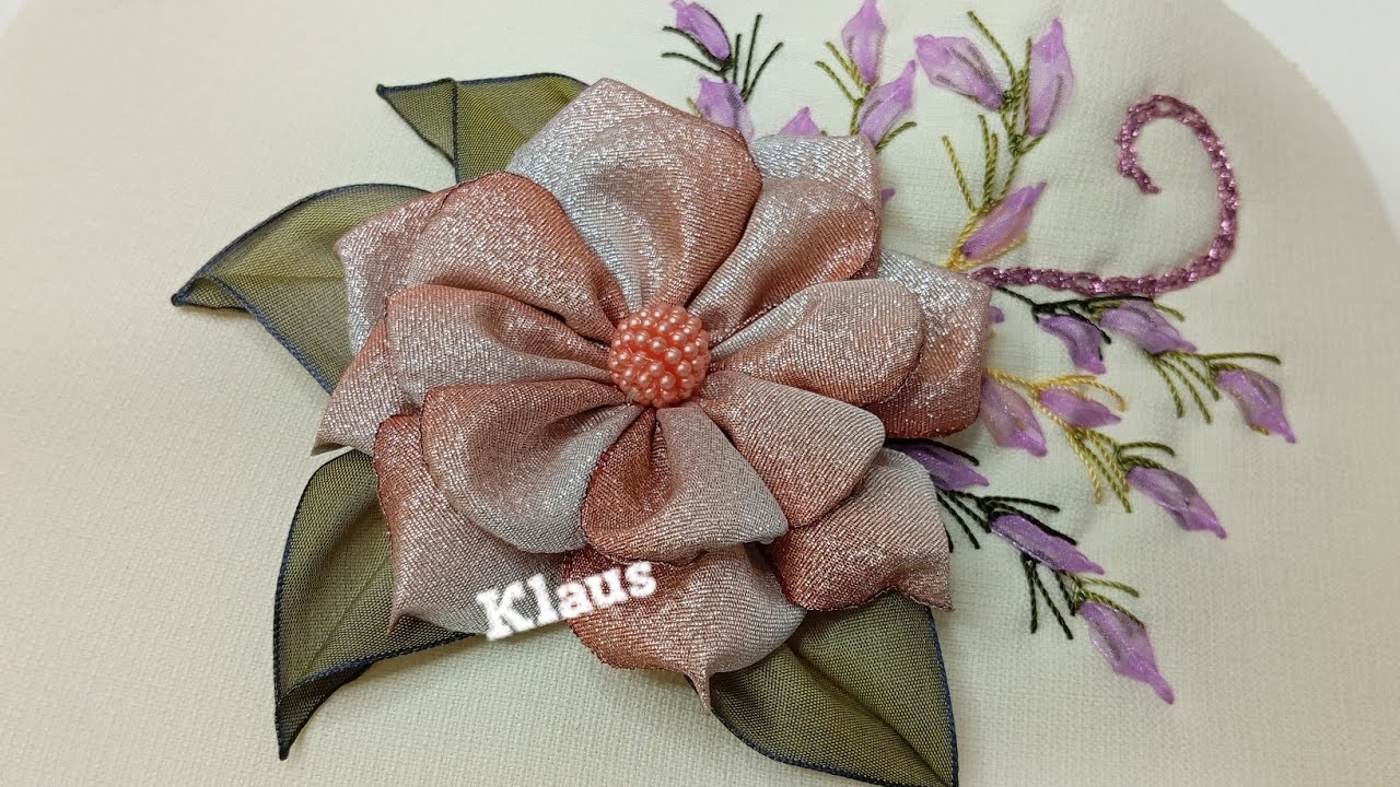 # 326 FLOR DE LISTÓN FÁCIL (HOW TO MAKE FLOWERS/RIBBON FLOWERS/ DIY FABRIC FLOWERS)