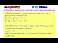 Arithmetic, Geometric and Harmonic Mean Questions | #inequality #arithmeticmean #geometricmean 