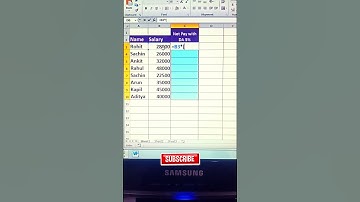 Net Salary #excel #exceltips #exceltricks #exceltutorial #tricks #trending #viral #shorts #video