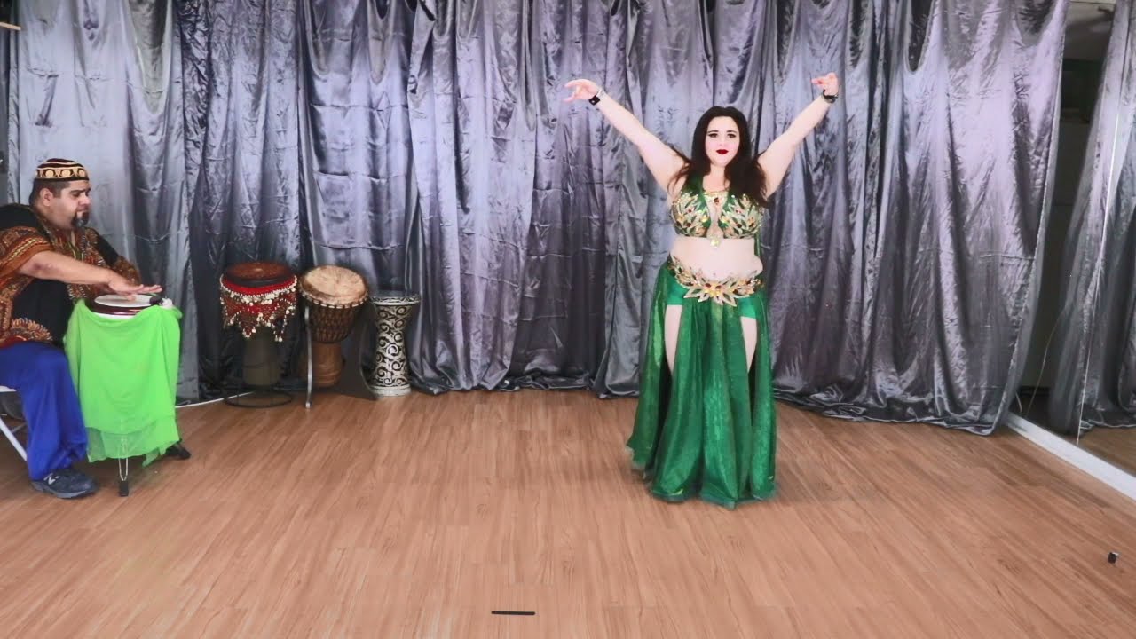 Bellydance Electronic Drum Solo - Miss Thea & Leonitus improvised drum and dance duet
