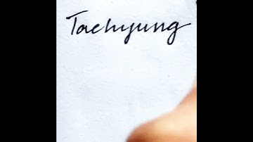 Taehyung and comment your name and song⬇️#btsjungkook #letters #calligraphy #taehyung