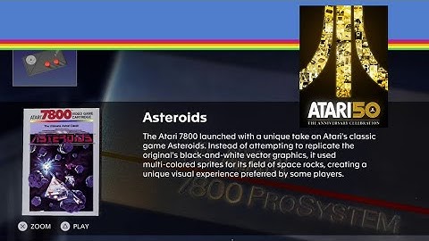 playing my first 7800 game, Asteroids, on the Atari 50th collection