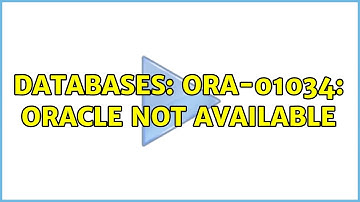 Databases: ORA-01034: ORACLE not available (2 Solutions!!)