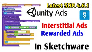 How To Show Unity Ads In Sketchware | Latest Unity Ads In Sketchware | Sketchware Tutorial