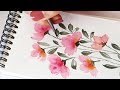 How to paint easy and quick flower bunch | Watercolor florals | Easy florals painting ideas