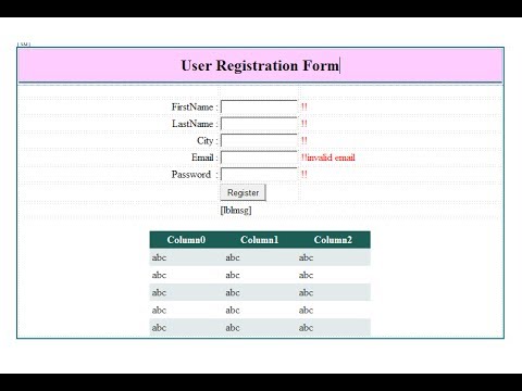 Registration Form in