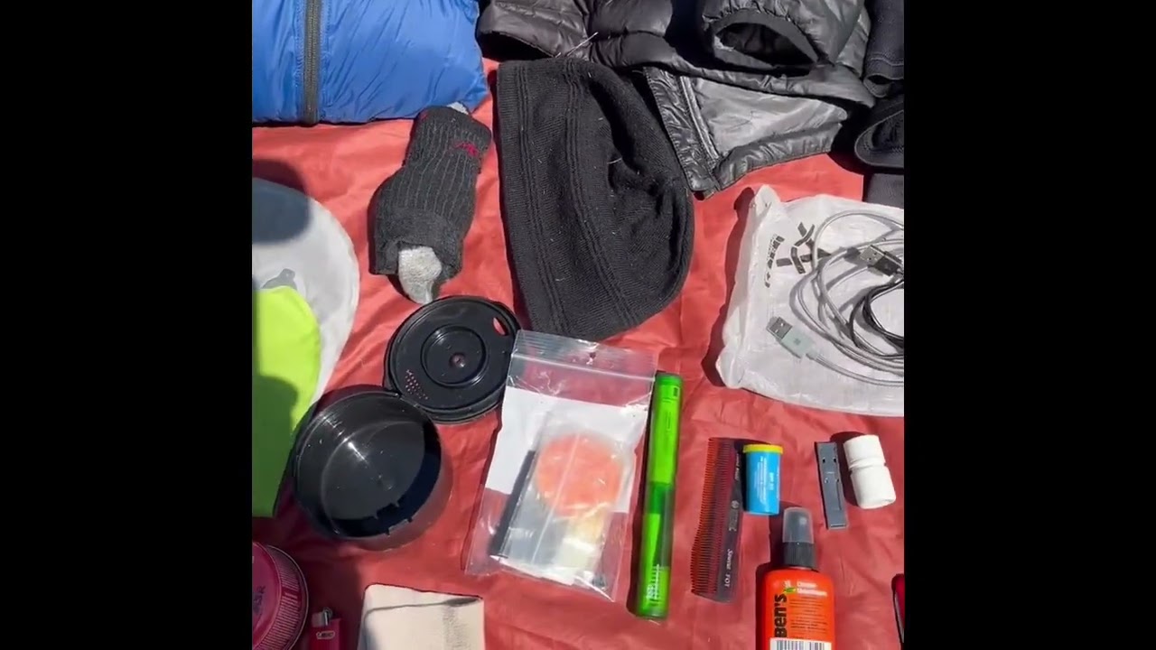 2023 Backpacking gear layout