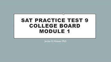 SAT Math Practice Test 9 Module 1 College Board