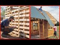 Building Amazing DIY Wood Pallet Barn Step-by-Step | by @normalguydoesitall