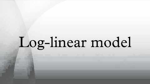 Log-linear model