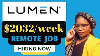 Remote Jobs $2032 per week with Lumen | Work from Home Jobs 2023