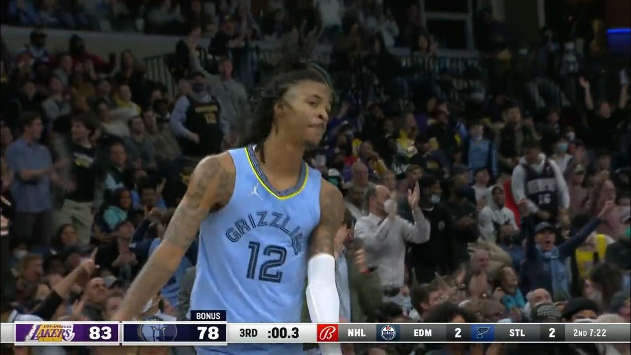 Ja Morant hits the GRIDDY after nailing the threepointer before the