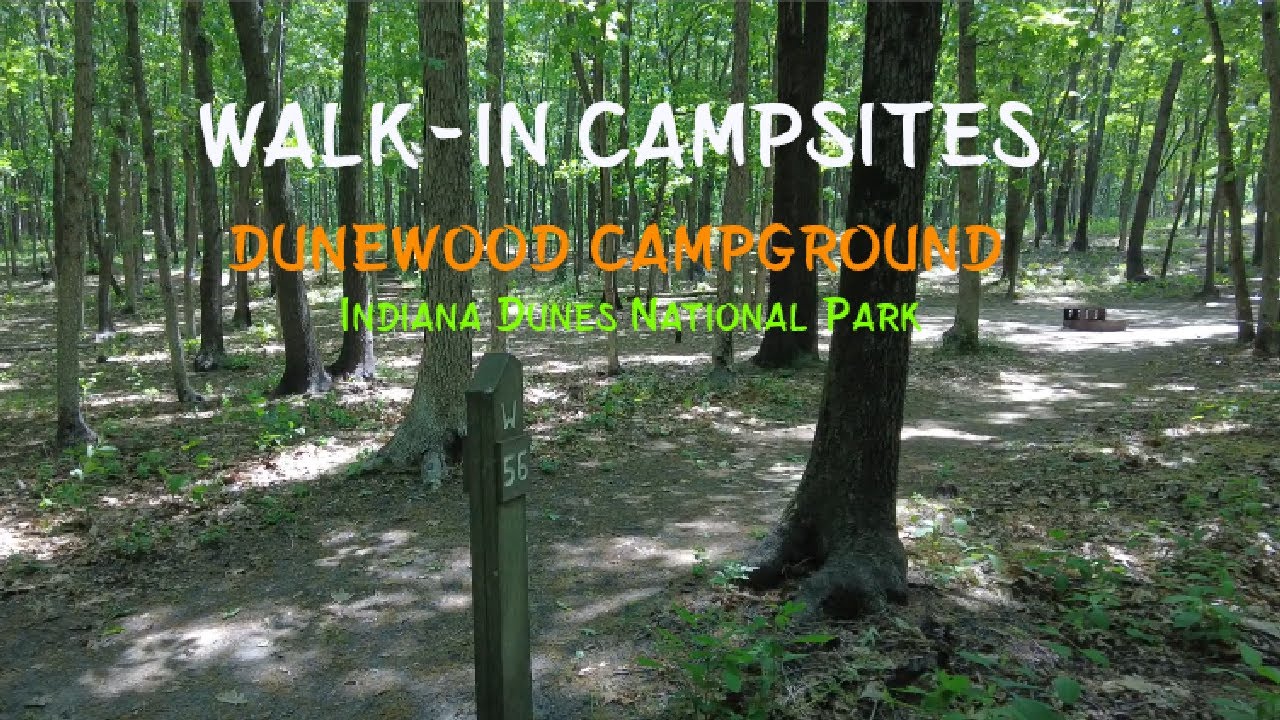 WALKIN CAMPSITES AT DUNEWOOD CAMPGROUND INDIANA DUNES NATIONAL PARK