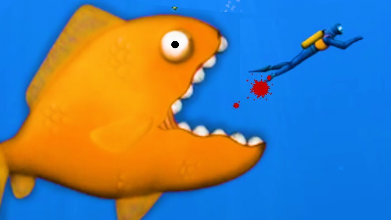 人食い金魚を海に放した結果が恐ろしすぎた… - YouTube