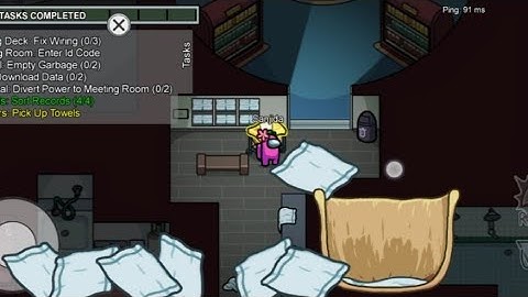 Among us Airship map  pick up towels task