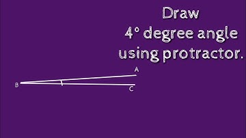 How to draw 4 degree angle using protractor. shsirclasses.