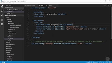 Ionic tutorials  2   19 Side Menu Navigaton