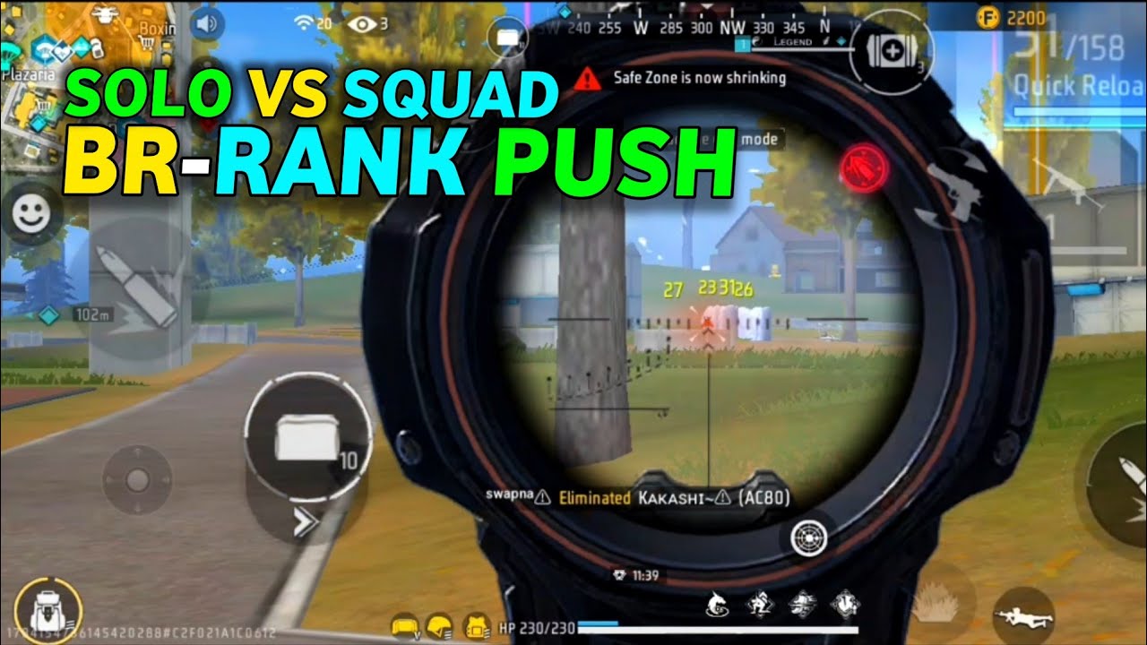 SOLO VS SQUAD GAMEPLAY UNSTOPPABLE BR RANKED GAMEPLAY || FREE FIRE || # ...