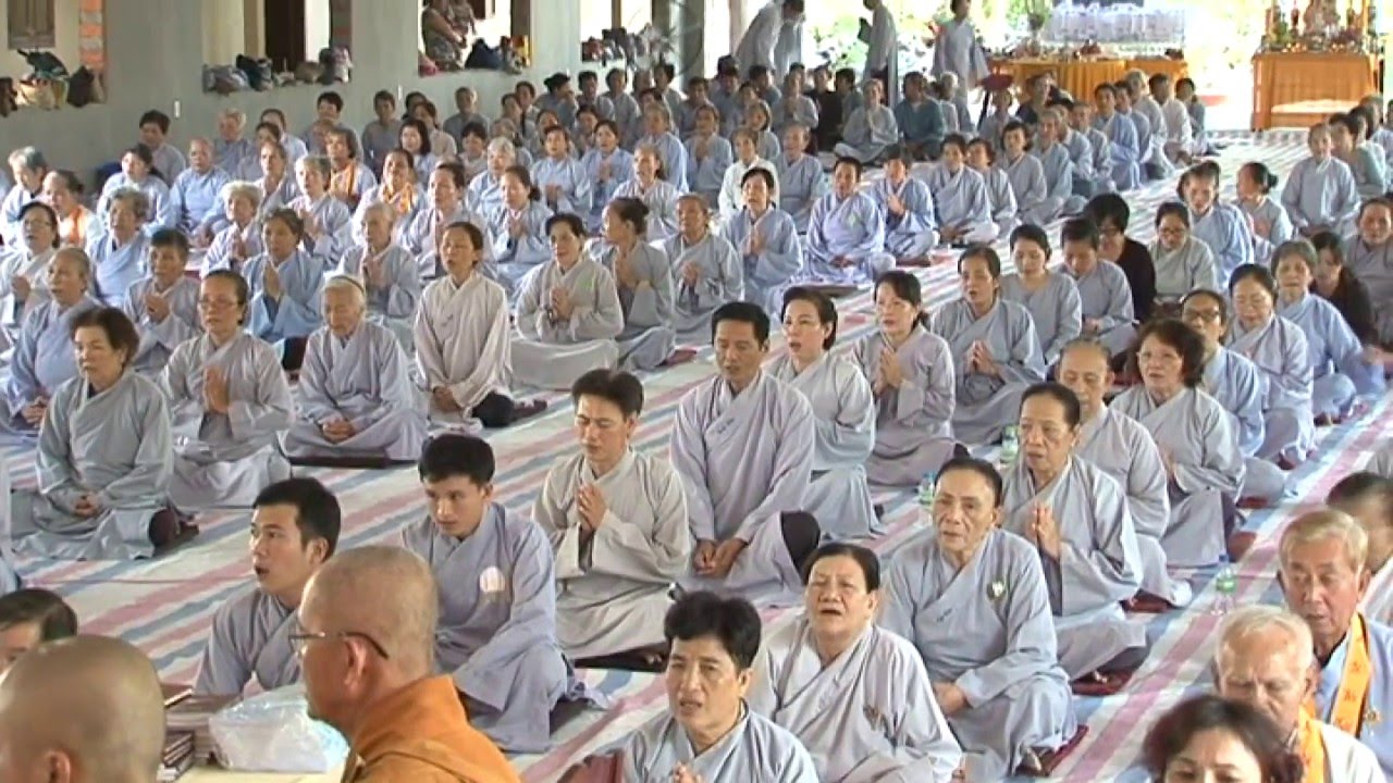 Tam Thời Hệ Niệm. Thích Trung Đạo,Thời Thứ 2&3, Tổ Chức Tại Chùa Tiên Châu. TP.Vĩnh Long.