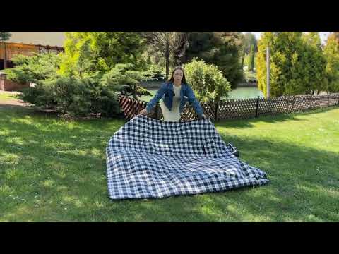 Пляжный коврик складной 200×200 см подстилка для пляжа туристический коврик для пикника водонепроницаемый, видео 1
