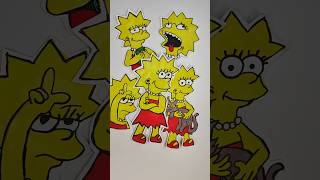 Handmade Lisa Simpson stickers #music #art #youtubeshorts #shorts #viral #simpsons