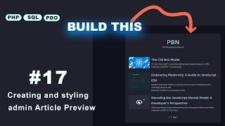 How to create a NEWS website with PHP - #17  Creating and designing admin content single page