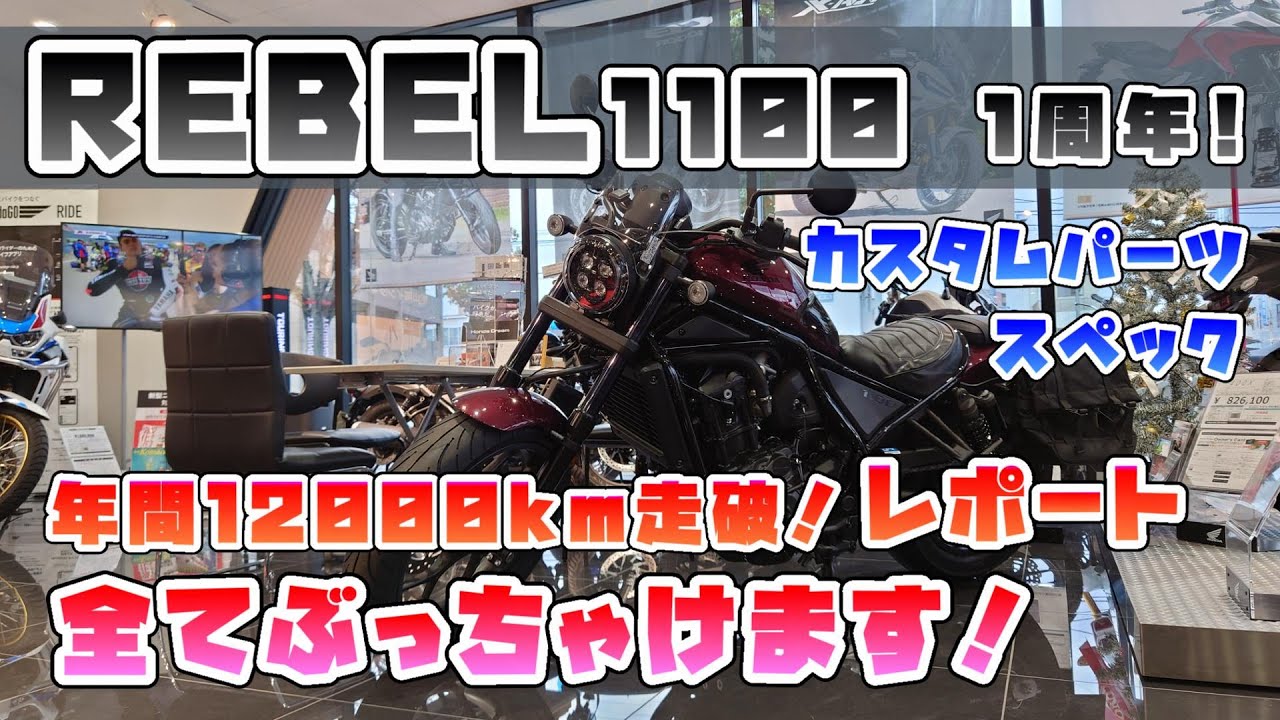 Годовой отчет о пробеге Rebel 1100 в честь первой годовщины (12 000 км): всё о кастомных деталях ...
