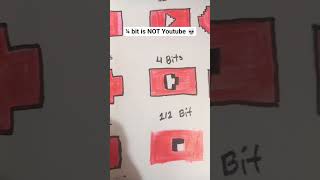🔥🧊64 Bits-¼ Bit ▶️ Pixel Art Transformation #shorts #pixelart #youtubeshorts #64bits